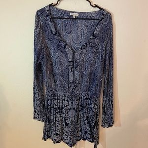 Paisley Blue Romper